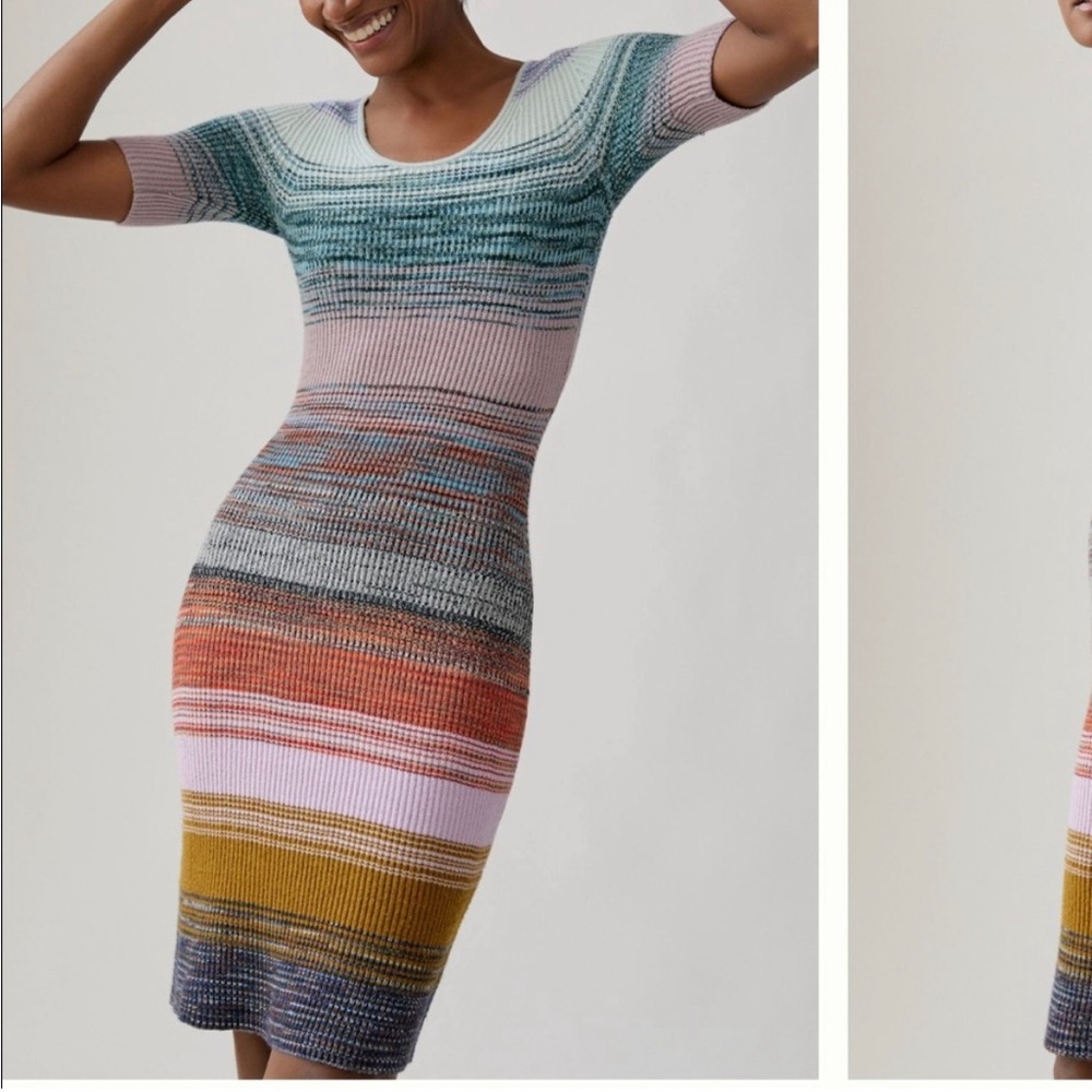 Space-Dyed Knit Midi Dress